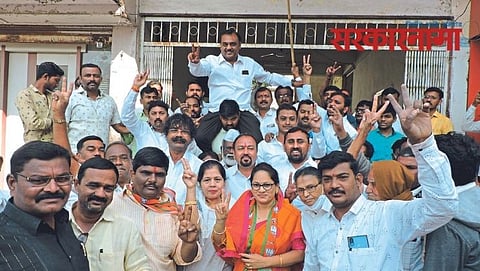 BJP celebrations in Dhule