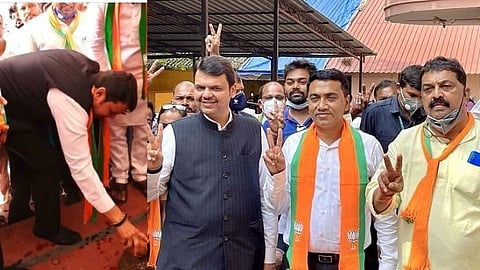 Devendra Fadnavis, Pramod Sawant and Rajesh Patnekar