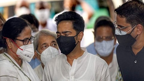 Mamata Banerjee,Abhishek Banerjee and Prashant Kishor