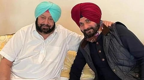 Amarinder Singh and Navjot Singh Sidhu