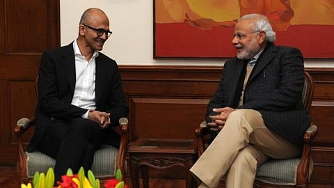 Satya Nadella and Narendra Modi