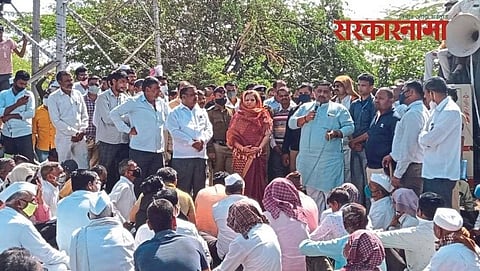 Rahul Dhikle at Farmers agitation