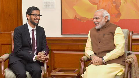 Sundar Pichai and Narendra Modi