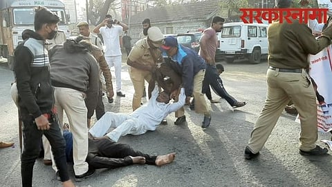 NCP defeated candidate family try to self immolation at sakri