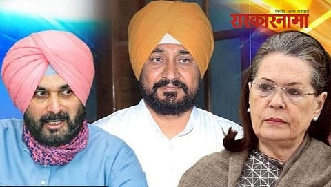 Navjyot Singh Sidhu, Charanjit Singh Channi, Sonia Gandhi
