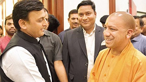 Akhilesh Yadav and Yogi Adityanath