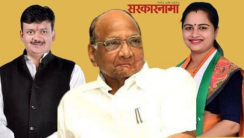 Balu Dhanorkar, Sharad Pawar and Pratibha Dhanorkar.
