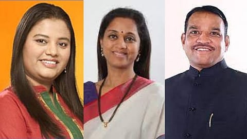 Heena Gavit, Supriya Sule, Shrirang Barne