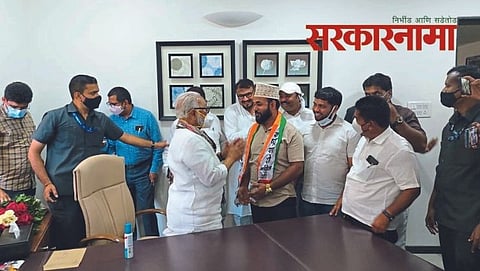 Chhagan Bhujbal welcomes workers joining NCP in Yeola