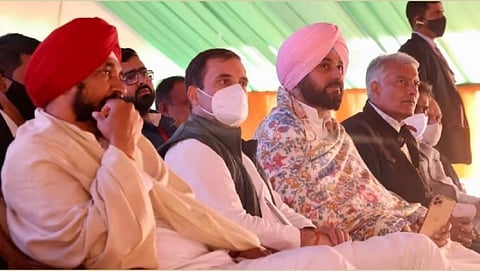 Charanjit Singh Channi, Rahul Gandhi, Navjot Singh Sidhu, Sunil Jakhar