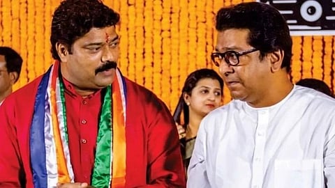 MNS MLA Raju Patil with Raj Thackeray
