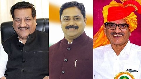 Prithviraj Chavan, Sangram Thopte and Suresh Warpudkar