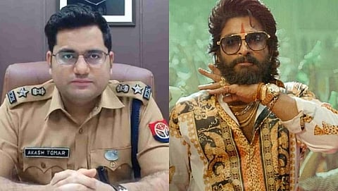 Akash Tomar, Allu Arjun in Pushpa Film