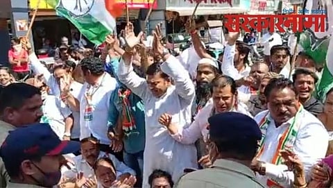 Congress agitation at Nashik