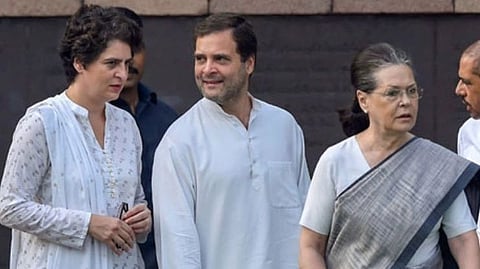 Priyanka, Rahul and Sonia Gandhi