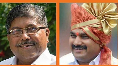 Chandrakant Patil and Satej Patil