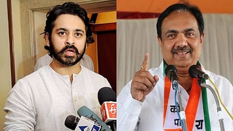 Nilesh Rane and Jayant Patil