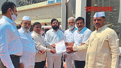 Dy Mayor Nilesh Aher, Dada Bhuse & Eknath Shinde