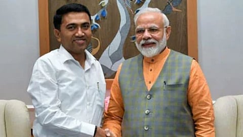 PM Narendra Modi and Pramod Sawant