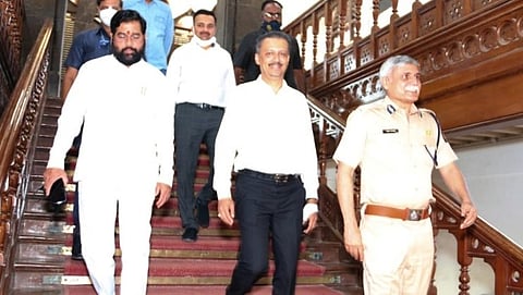 Eknath Shinde, Milind Narvekar, Sanjay Pandey