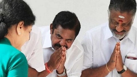 V. K. Sasikala, Edappadi Palaniswami and O Paneerselvam