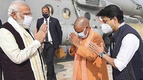 PM Narendra Modi, Yogi Adityanath, Jyotiraditya Scindia