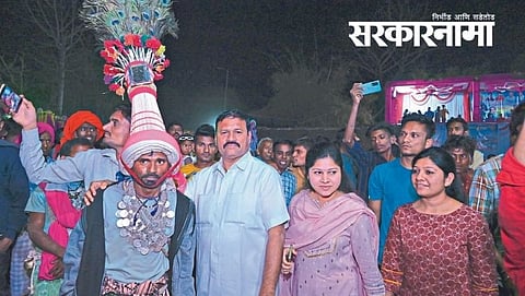 Padmakar Walvi & Seema Walvi in Holi celebration