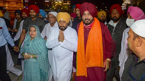 Charanjit Singh Channi and Navjot Singh Sidhu