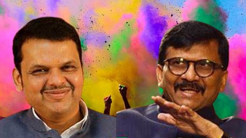 Devendra Fadnavis, Sanjay Raut,