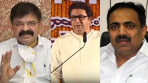 Jitendra Awhad, Raj Thackeray, Jayant Patil