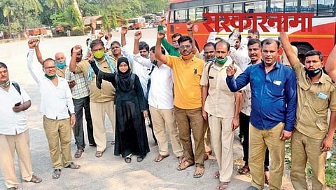 File Photo of MSRTC employees strike
