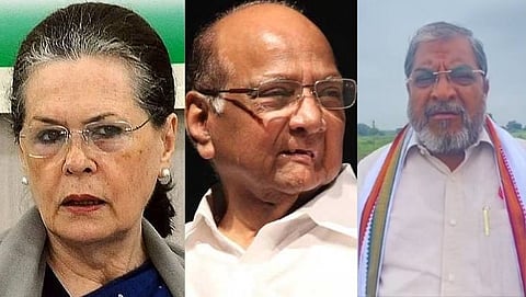 Soniya Gandhi-Sharad Pawar-Raju Shetti