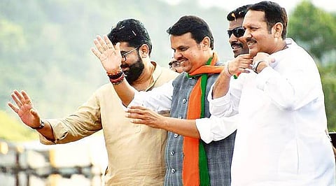Udayanraje Bhosale and Devendra Fadnavis