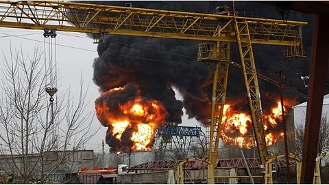 Ukrainian Helicopters Strike at Russian Oil Depot