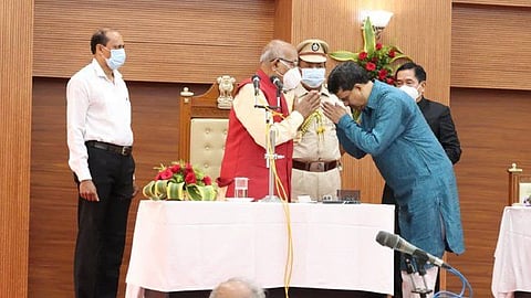 Manik Saha takes oath as CM