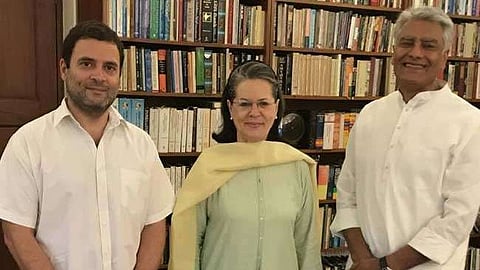 Rahul Gandhi, Sonia Gandhi and Sunil Jakhar