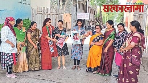 NCP womens agitation at Dhule