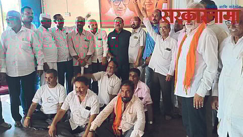 Shivsena workers in Malegaon Meeting