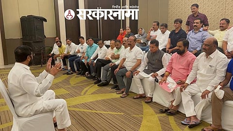 Eknath Shinde with MLAs