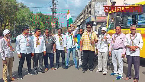 Congress Workers agitation at Jalgaon