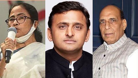 Akhilesh Yadav, Mamata Banerjee, Rajnath Singh