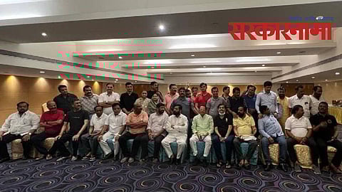 Eknath Shinde with Shivsena MLA, Eknath Shinde News in Marathi