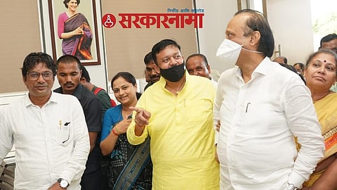 Ajit Pawar, Balu Dhanorkar and Pratibha Dhanorkar