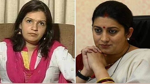 priyanka chaturvedi, smriti irani