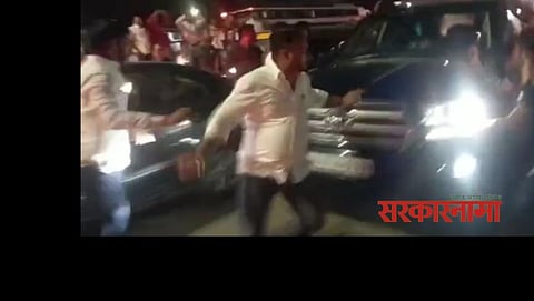 Attack on Uday Samant Vehicle in Pune