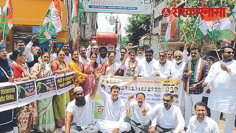 Congress agitation at Nashik