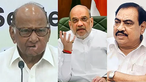 Sharad Pawar-Amit Shah-Eknath Khadse