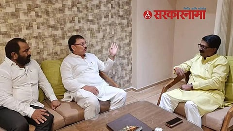 MLA Nitin Deshmukh, Sanjay Deshmukh and MP Arvind Sawant.