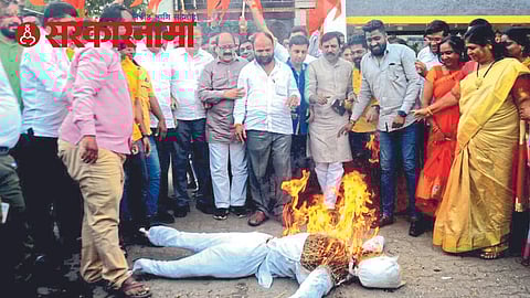 Shivsena agitaion In Nashik