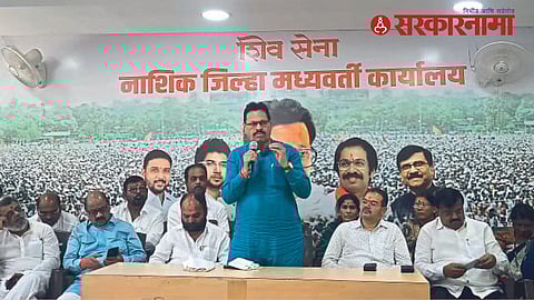 Dy. Leader Baban Gholap in Shivsena Meeting.